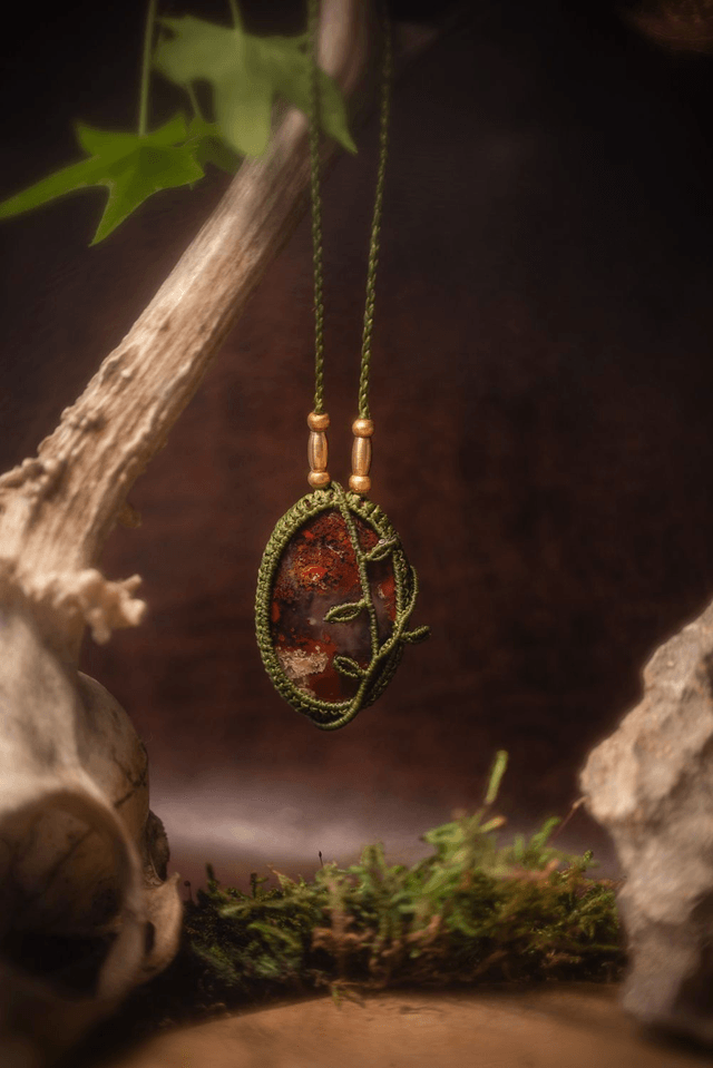 Prava - Collier avec Agate mousse