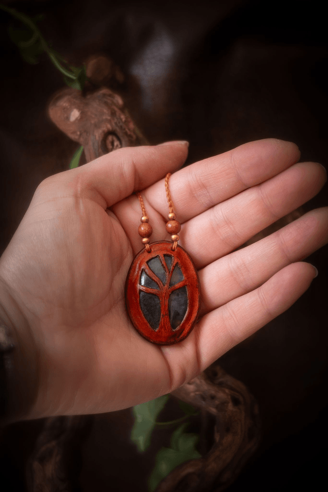Aërin - Collier avec Agate mousse