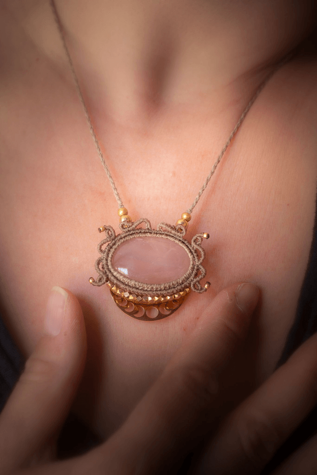 Miriel - Talisman avec quartz rose